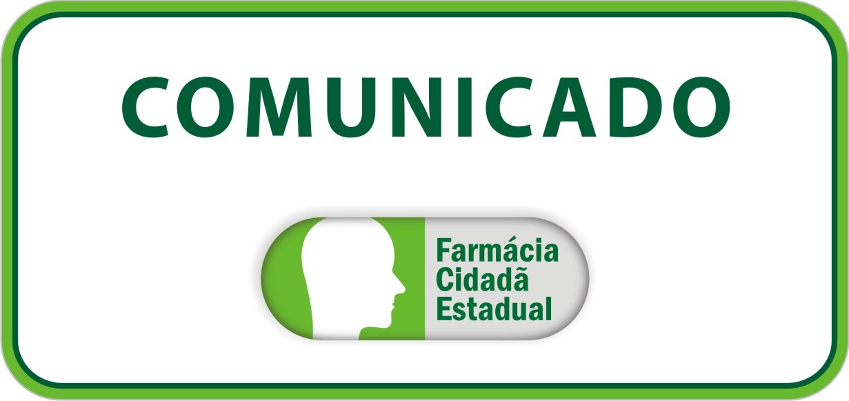 Logo Comunicado Farmácia Cidadã Estadual com borda